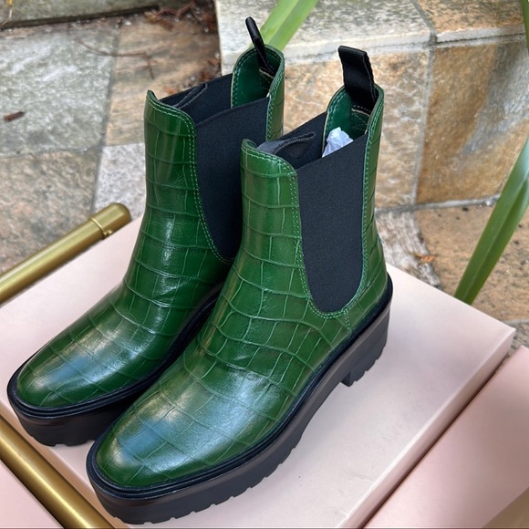 LOEFFLER RANDALL Reggie Chelsea Boot in Bottle Green - Picture 2 of 7